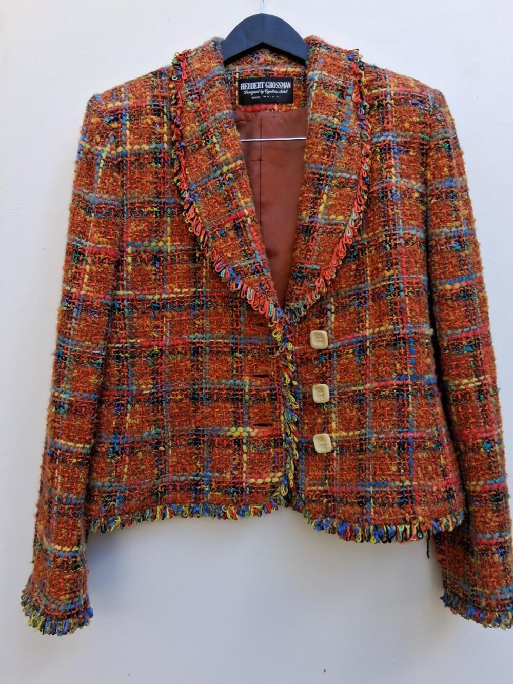 Vintage Herbert Grossman Plaid Skirt Suit